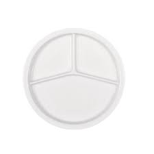 [800601] Bord 3 vaks 9" PP Wit 100 st/ds 22x401cm