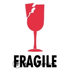 [IPM301] Label/Sticker "Fragile" 3x4" (500st/rol)