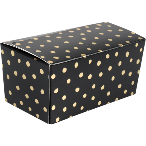 [4854401] Ballotin Party Dots Zwart 250gr (per stuk)