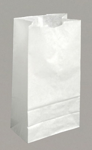 [800141] Paper Grocery Bag (White ) 6lb 6x3.56x11.12 Bulk (500pcs)
