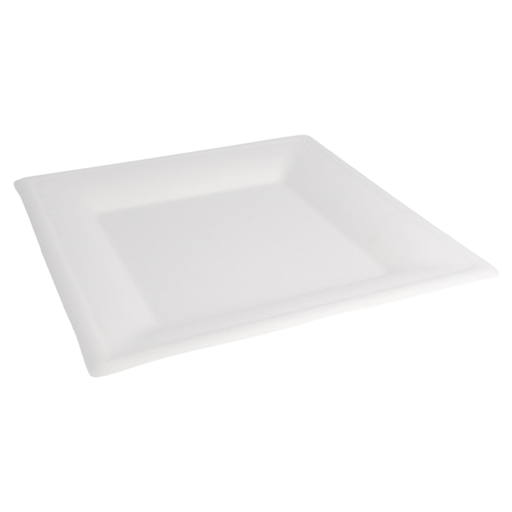[126.00] Bord vierkant 26,2cm (Bagasse / White Cellulose) 50st/pak