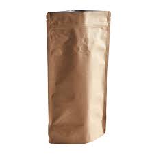 [137708] Metallized Brown Stand-up Pouch  OPP20/Mpp50 - Coffee Bag 3.35x2.3x9.5" / 85x58x240mm / 1000pcs/cs