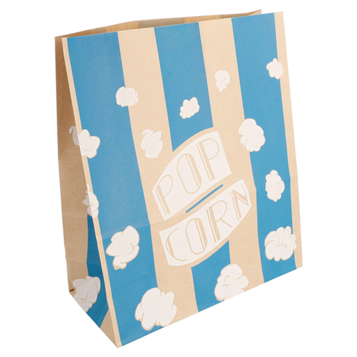 [222.49] Popcorn Bags "Stripes" 3,8L / 130oz 20+9x23,5cm (500st/doos)