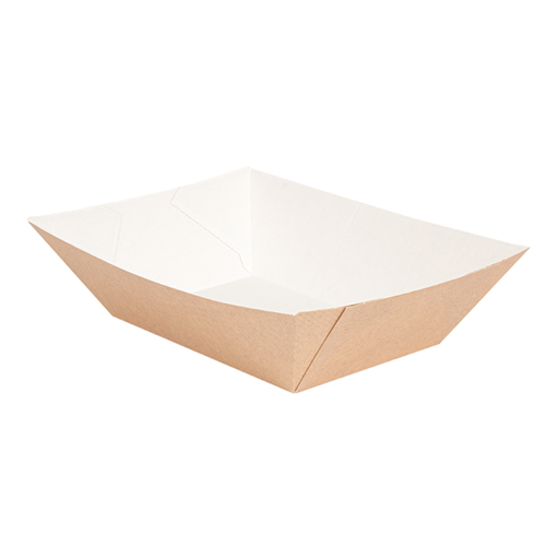 [234.95] Food Tray "The Pack" 2-1/2" lb / 1200gr 11,9x7,9x5,5cm Natural Kraft (100st/pak)