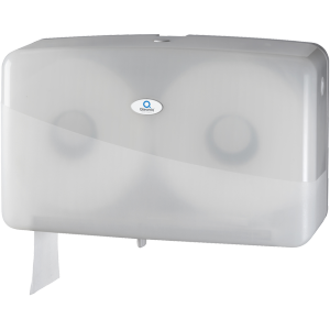 [509277] Qleaniq luxury toiletpapier dispenser Duo wit (per stuk)