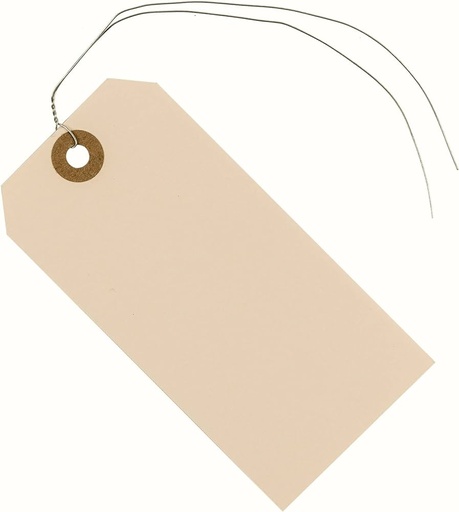 [G30043] Hang etiket Wired Tags Stungs / Shipping Tags Manila #4 1000 st/ds  4-1/4x2-1/8