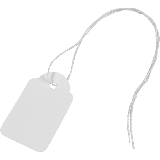 [534823] Hang etiket met koord rh. 390 / 22x35mm  500st/ds