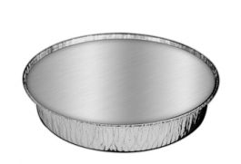 [545] Alu Schaal  w/ carton Lid HFA 2046 Round/Pk 9" 250st/ds