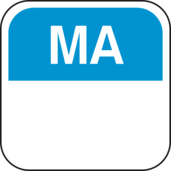 [549952] FoodSecure Daglabel MA 25x25mm Blauw (per rol)