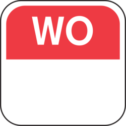 [549954] FoodSecure Daglabel WOE 25x25mm Rood (per rol)