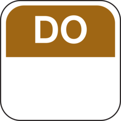 [549955] FoodSecure Daglabel DON 25x25mm Bruin (per rol)