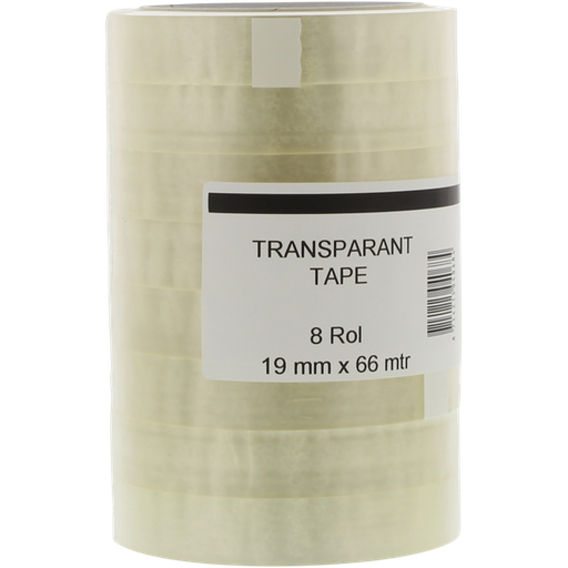 [550485] Tape Business market Transparant 19mm/66mtr (Pak a 8 rolletjes tape)