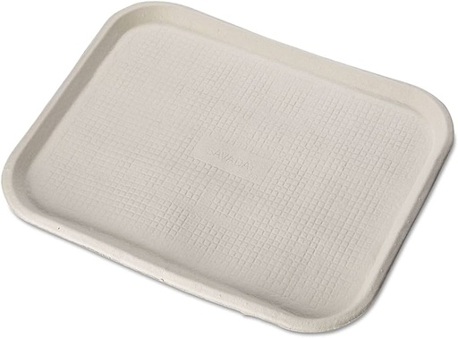 [CH-20815 or M53-7503] Flat Serving Tray 602 molded fiber kraft 9x12x1" (250pcs/cs) Huhtamaki #20815