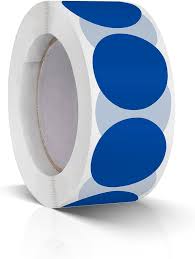 [611RB] Zelfklevende papieren etiketten 1000 st Blauw Rond / Circel Reflex Blue25 mm