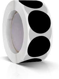 [DL613F] Round Labels Black 2" (500pcs/roll)