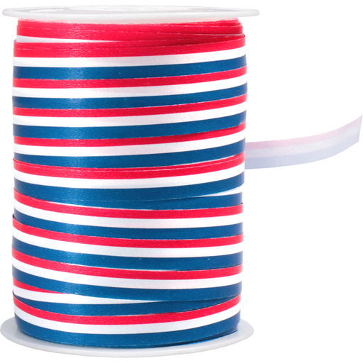 [709210] Poly lint rood/wit/blauw 10mm x 250Y (per spoel)