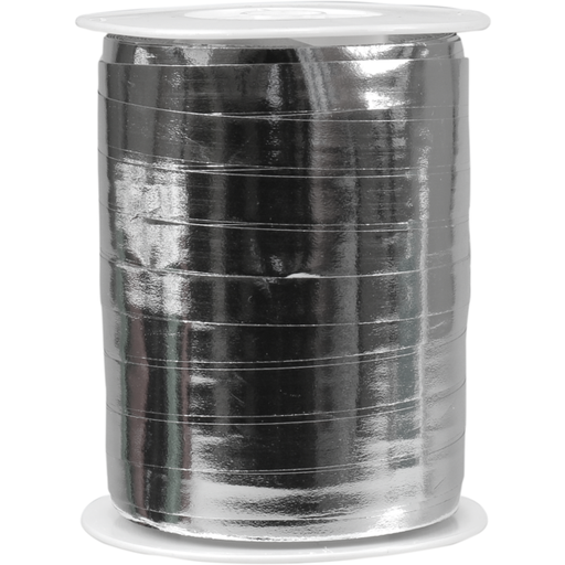 [710619] Krullint metalic zilver 10mmx250m per rol