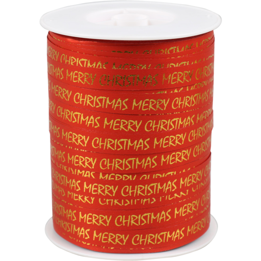 [777070] Krullint Merry Christmas 10mmx250m Rood 1 rol