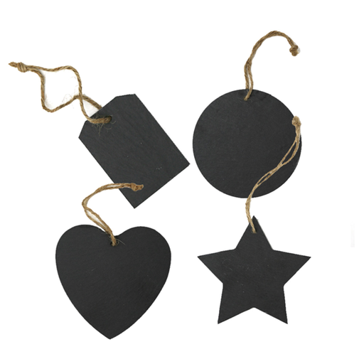 [804.53] Blackboard tags Black (4st/pak)