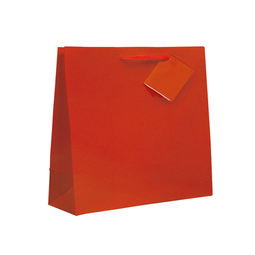 [804.55] Shopping Bags / Draagtassen met koord Rood 19+10x27cm (10st/pak)