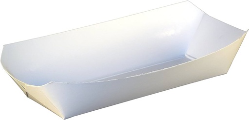 [9014] Hot Dog Tray White 7"x3.25"x1.5"  (250st/pak)