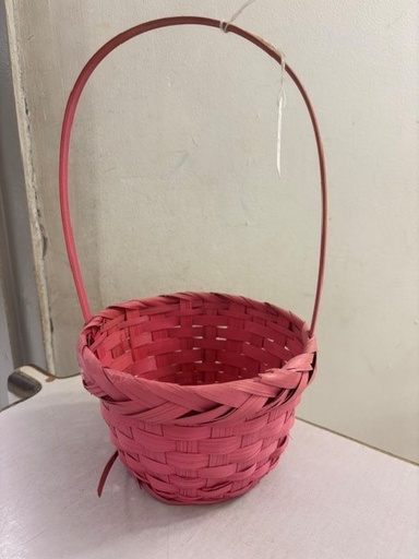 [J10076] Mandwerk / Basket Dia=6.5" Spring w/handle assorti colors