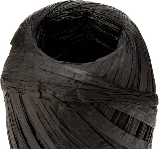[R50zw] Raffia Streng 50gr Zwart