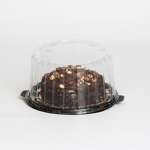 [1010SBK] Cake dome 10" double layer EZ open Crystal Vue 3 1/2" 50pcs/cs