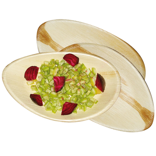 [189.37] Bordje / plate Palm Leaf Ovaal 26x16x2,5cm (8x25pcs/cs)