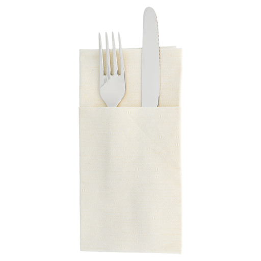 [203.93] Napkin "Like Linen" Kangaroo 40x40cm 70GSM Ivory Cream (14x50st/doos)