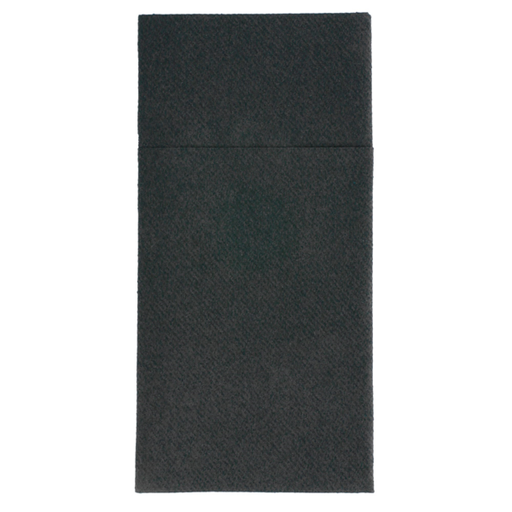 [228.14] Napkins Airlaid "Kangaroo" 1/8-fold Black 40x40cm (14x50pcs/cs)