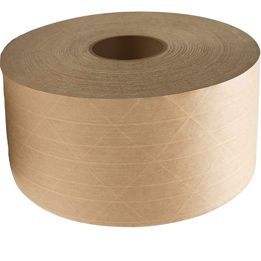 [233] Gummed water activated Reinforced Tape Brown Kraft 70mmx500ft 6 roll/cs