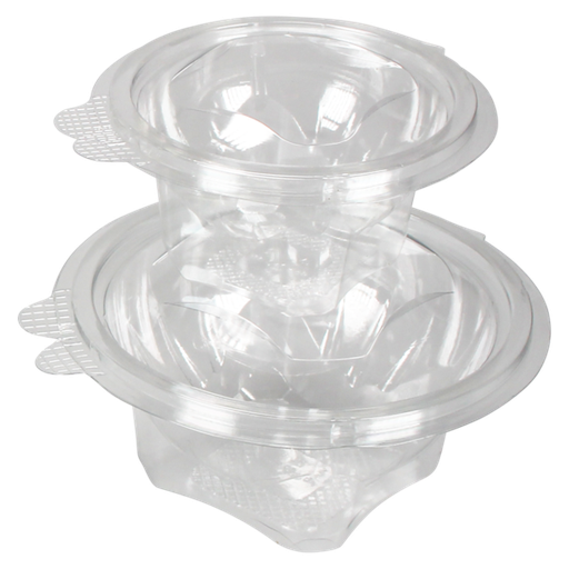 [444885] Saladebak / Salad container rond PET 750cc leakproof (300st/doos)