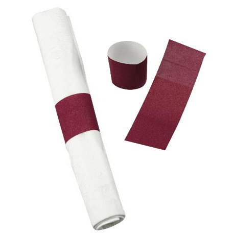 [883063] Napkin Band Burgundy #D24 4x2500 st/ds