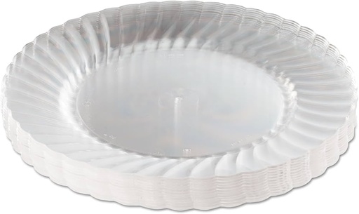 [9180] Classicware Plate 9" Clear Rigid 10x18st