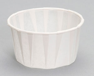 [F400] Paper Portion Cup 4 oz.  Dry wax paper 20x250. 5000/cs