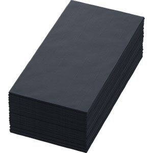 [202863] Napkin 3-Ply 40x40cm 1/8-fold Black (5x250st/doos)