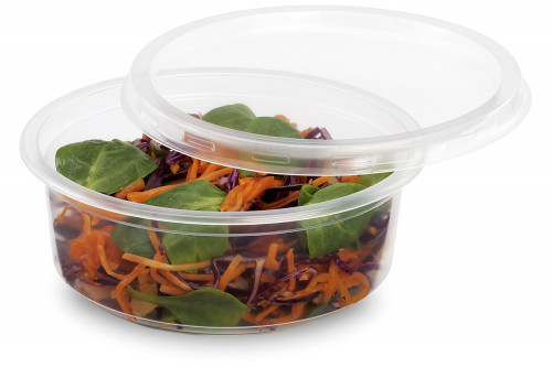 [8113C] Ronde Clear Cups PP 250ml Tusipack (500st/doos) : Use with Lid #W2/017C