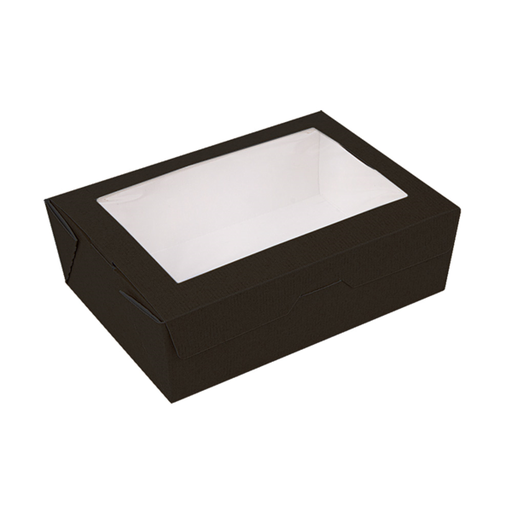 [256.38] Boxes with Window The Pack 1000ml 12x17x5,5cm Black (50st/pak)