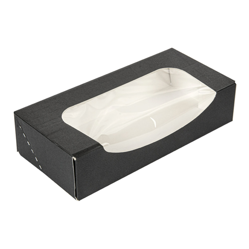 [252.25] The Pack Sushi boxes met deksel19,7x9x4,5cm Black (50st/pak)
