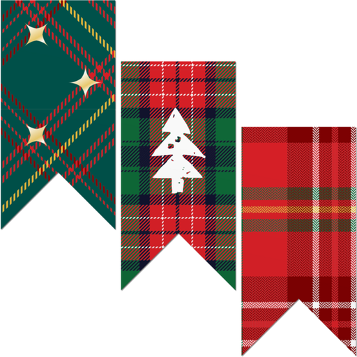 [775221] Etiket Vaandel Tree Assorti 30x60mm (500st/rol)