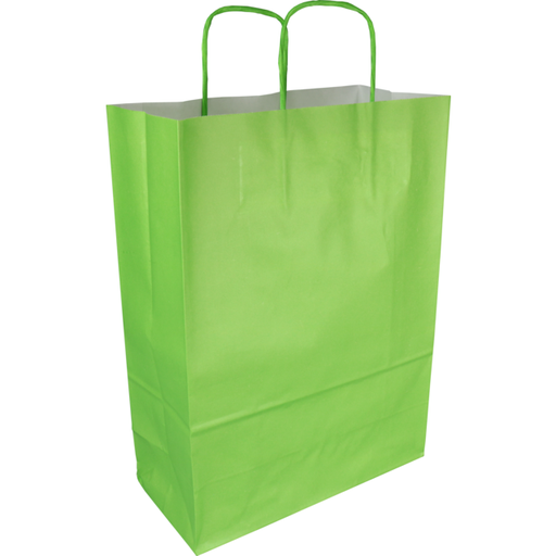 [270688] Papieren draagtas 24/11x33cm groen (50st/pak)