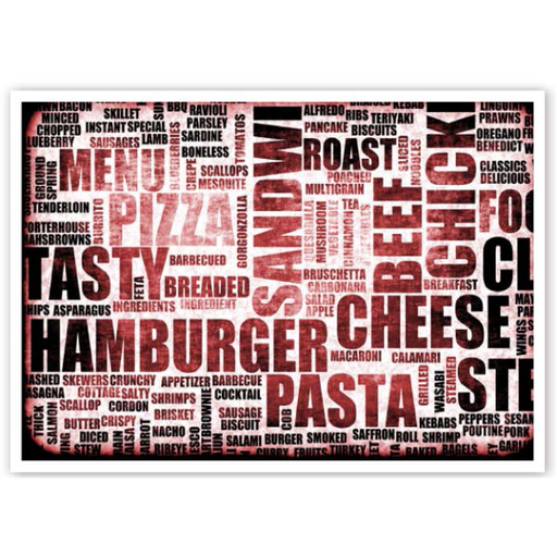 [156.48] Table Mats Offset "Fast Food" 31x43cm (500st/pak)