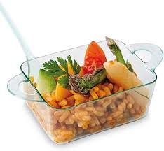 [158.56] Reusable Container for Appetisers 9,6x5x3,5cm Sea Green PS (24st/pak)