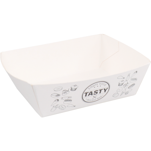 [600431] TASTY A7 bakje Wit karton (100st/pak)