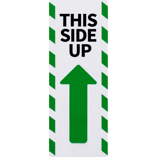[761005] Verzend Etiket Papier Rechthoek Wit "This Side Up" 46x125mm (per rol)