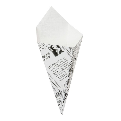 [234.43] Fries Cones with flaps / Karton puntzak The Pack Times 12,8x21,7cm White (200st/pak)