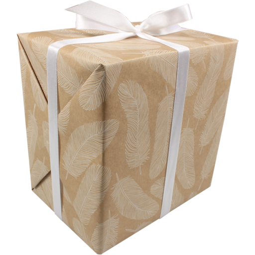 [347955] Lovly Cadeaupapier "Veren" Bruin Kraft 50cm x 200mtr (per rol)