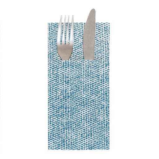 [259.341] Napkins Kangaroo Like Linen 40x40cm Blue Indigo Spunlace (50st/pak)