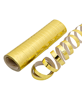 [715.81] 2x18 Streamers/serpetines 7mm x 4m Gold Paper (per stuk)